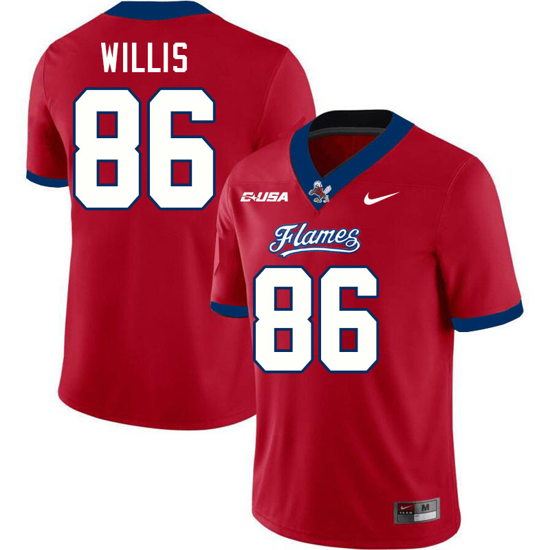 Liberty Flames #86 Caleb Willis College Football Jerseys Stitched-Red